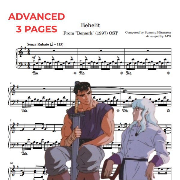 BEHELIT piano sheet music preview