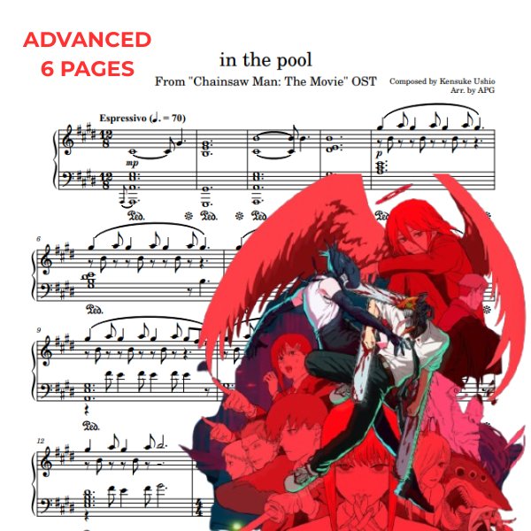 in the pool piano sheet music preview